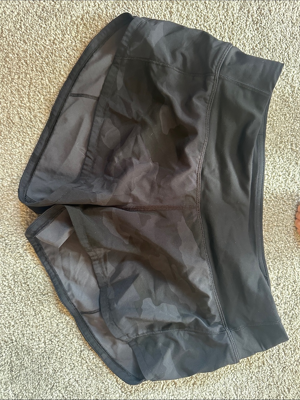 lululemon athletica Black Camo Lined Athletic Shorts 2” inseam